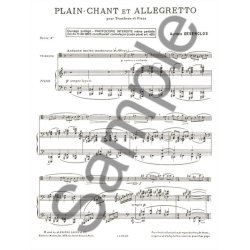 Alfred D&eacute;senclos: Plain-chant et Allegretto (Trombone & Piano)
