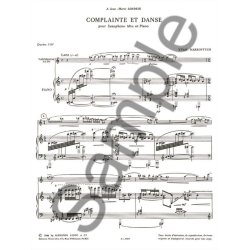 Y. Markovitch: Complainte et Danse (Saxophone-Alto & Piano)