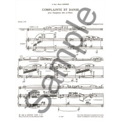 Y. Markovitch: Complainte et Danse (Saxophone-Alto & Piano)