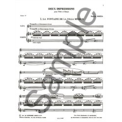 Eug&egrave;ne Bozza: 2 Impressions (Flute & Harp)