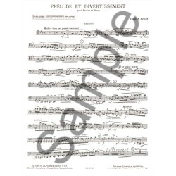 Eug&egrave;ne Bozza: Pr&eacute;lude et Divertissement (Bassoon & Piano)