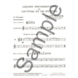 Alain Weber: Le&ccedil;ons Progressives De Lecture Et De Rythme - Volume 1