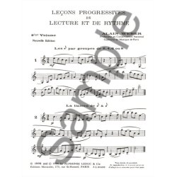Weber A: Lecons progr.lecture et rythme vol 2:cles sol et fa s/acct