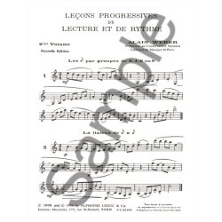 Weber A: Lecons progr.lecture et rythme vol 2:cles sol et fa s/acct