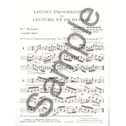 Alain Weber: Progressive lessons of reading and rhythm - Volume 4