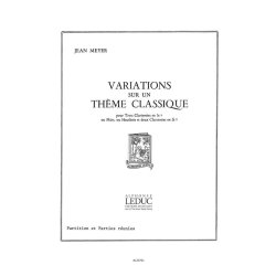 Jean Meyer: Variations sur un Th&egrave;me classique (Clarinets 3)