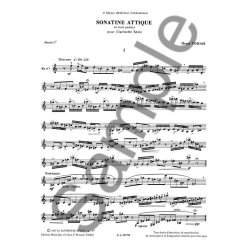 Henri Tomasi: Sonatine attique (Clarinet solo)