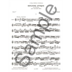 Henri Tomasi: Sonatine attique (Clarinet solo)