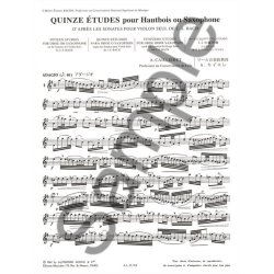 Andr&eacute; Cailli&eacute;ret: 15 Etudes (Oboe solo)