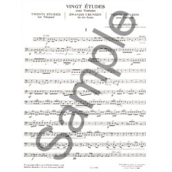 Jacques Del&eacute;cluse: 20 Etudes pour Timbales (Percussion solo)