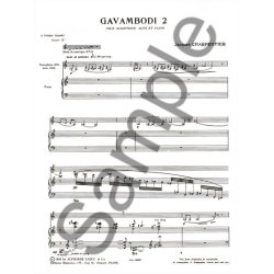 Jacques Charpentier: Gavambodi 2 (Saxophone-Alto & Piano)