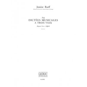 Rueff 24 Dictees Musicales A 3 Voix Book