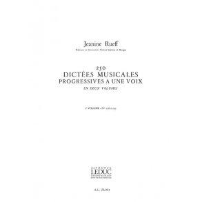 Rueff 250 Dictees Musicales Progr. A Une Voix Volume 2 176 A 250 Bk