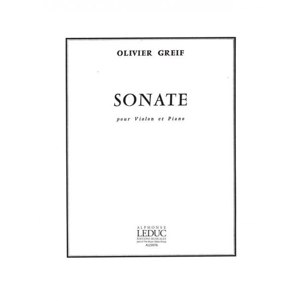 Olivier-Haridas Greif: Sonate (Violin & Piano)