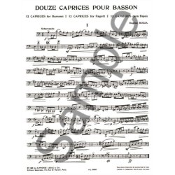 Eug&egrave;ne Bozza: 12 Caprices (Bassoon solo)