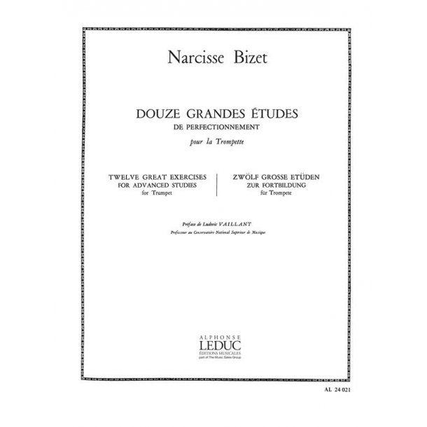 Narcisse Bizet: 12 Grandes Etudes de Perfectionnement (Trumpet solo)