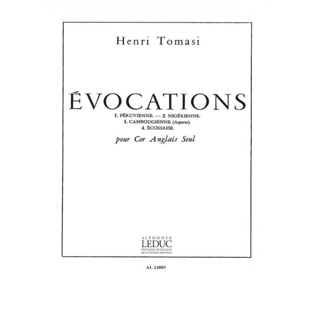 Tomasi Henri Evocations Cor Anglais Solo Book