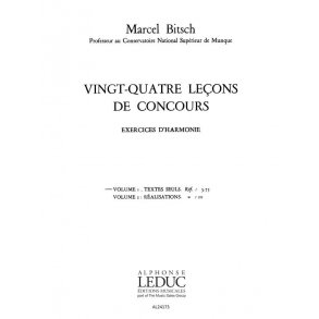 Bitsch 24 Lecons De Concours Exercices D'harmonie Textes Book
