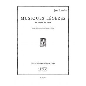 Jean Lemaire: Musiques légères (Saxophone-Alto & Piano)