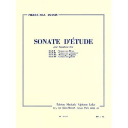 Pierre Max Dubois: Sonate d'Etude (Saxophone solo)
