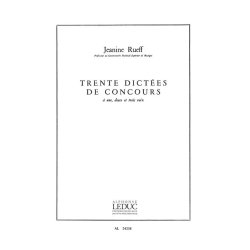 Rueff 30 Dictees De Concours A 1 2 Et 3 Voix Voice 2 3 Book