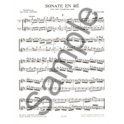 Jean-Marie Leclair: Sonate in D major (Saxophones 2)