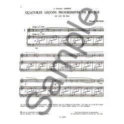 Bitsch 14 Lecons Progressives De Solfege Cle Sol Avec Accompagnement