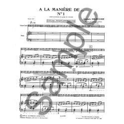 Jacques Del&eacute;cluse: A la Mani&egrave;re de...No.1 (Percussion And Piano)