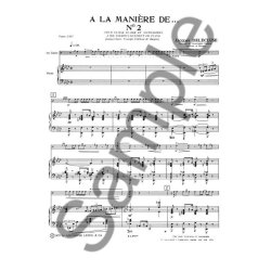Jacques Del&eacute;cluse: A la Mani&egrave;re de...No. 2 (Percussion And Piano)