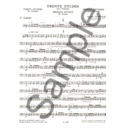 Jacques Del&eacute;cluse: 30 Etudes pour Timbales Vol.1 (Percussion solo)