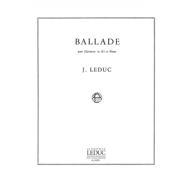 Jacques Leduc: Ballade (Clarinet & Piano)