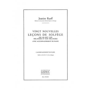 Rueff 20 Nouvelles Lecons De Solfege 7 Cles Mel Et Nn Melangees Acc Bk
