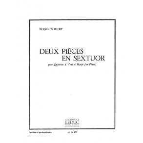 Boutry Roger 2 Pieces En Sextuor Flt/Ob/Hn/Clt/Bsn/Harp(Pf) Sc/Pts