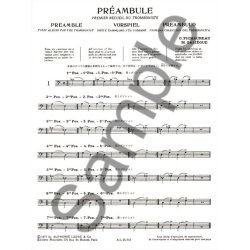 Pichaureau G. Galieg Preambule Premier Du Tromboniste Trombone Book