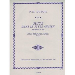 Pierre Max Dubois: Suite dans le Style ancien for Alto Recorder Solo