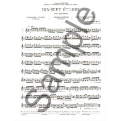 Fran&ccedil;ois Dupin: 17 Etudes pour Xylophone (Percussion solo)