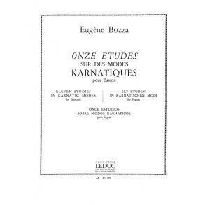 Eugène Bozza: 11 Etudes sur des Môdes karnatiques (Bassoon solo)