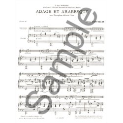 Ren&eacute; Berthelot: Adage Et Arabesque (Alto Saxophone/Piano)