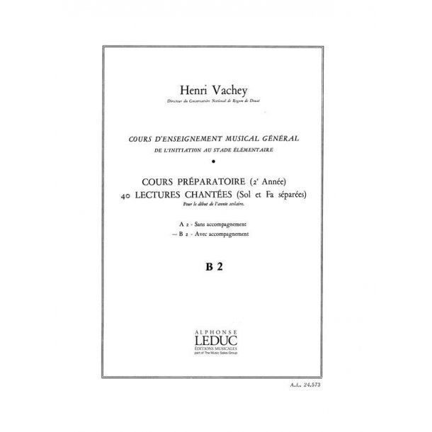 Vachey Cours Enseignt Musical General 2eme Annee Prep Deb A Ac B2 Book