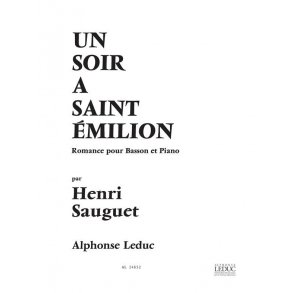Henri-Pierre Sauguet: Un Soir à Saint-Emillion (Bassoon & Piano)