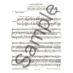 Weber Carl Maria Von Lefebvre Concertino Op 26 Clarinet & Piano Book