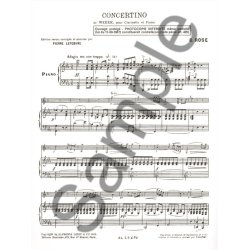 Weber Carl Maria Von Lefebvre Concertino Op 26 Clarinet & Piano Book