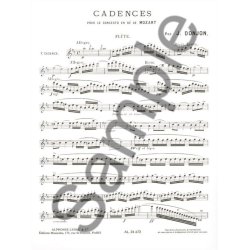 Wolfgang Amadeus Mozart: 3 Cadenzas by J.Donjon for Concerto KV314 (Flute solo)
