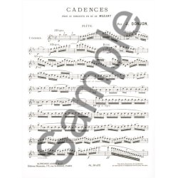 Wolfgang Amadeus Mozart: 3 Cadenzas by J.Donjon for Concerto KV314 (Flute solo)
