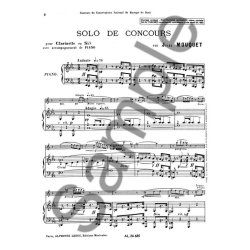 Jules Mouquet: Solo de Concours (Clarinet & Piano)