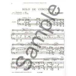 Jules Mouquet: Solo de Concours (Clarinet & Piano)