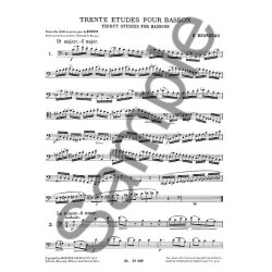 E. Bourdeau: 30 Etudes (Bassoon solo)