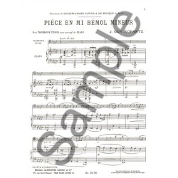 Joseph-Guy Ropartz: Pi&egrave;ce in E flat minor (Trombone & Piano)