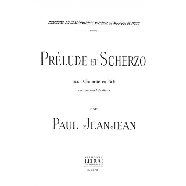 Paul Jeanjean: Pr&eacute;lude et Scherzo (Clarinet & Piano)