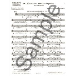 Henri Couillaud: 26 Etudes techniques d'apr&egrave;s Bordogni (Trombone solo)